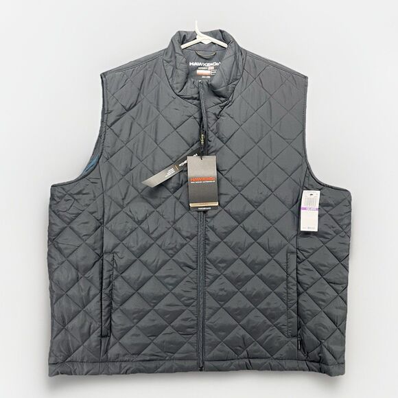 Hawke & Co Sport Performance Packable Puffer Vest Carbon Gray Size XXL -NWT - Picture 1 of 9